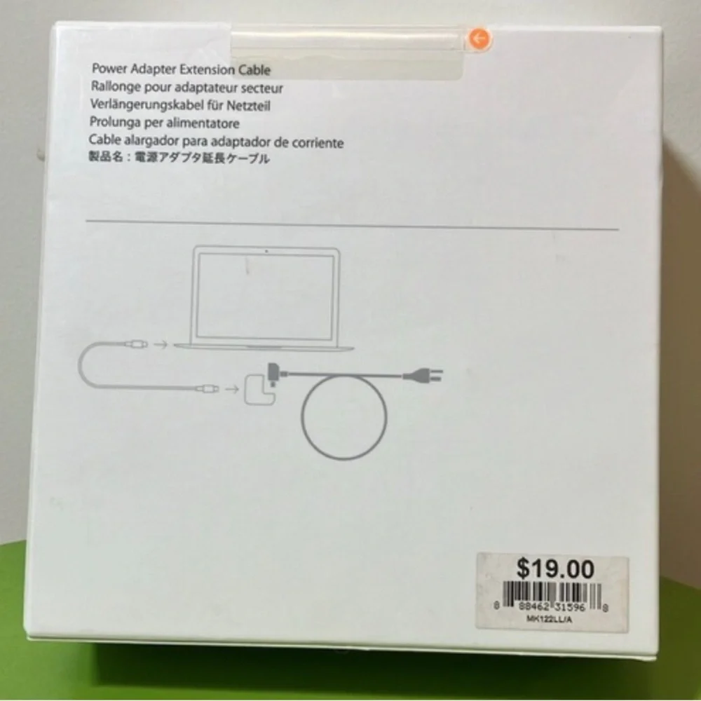 Apple Power Adapter Extension Cable Model A1689 (MK122LL/A) NWT